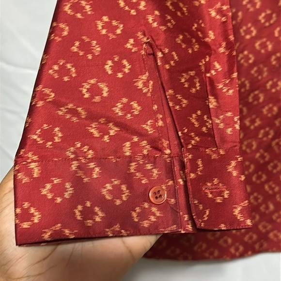 KASPER Women’s Red 100% SILK Blouse Size 12 - Picture 6 of 6